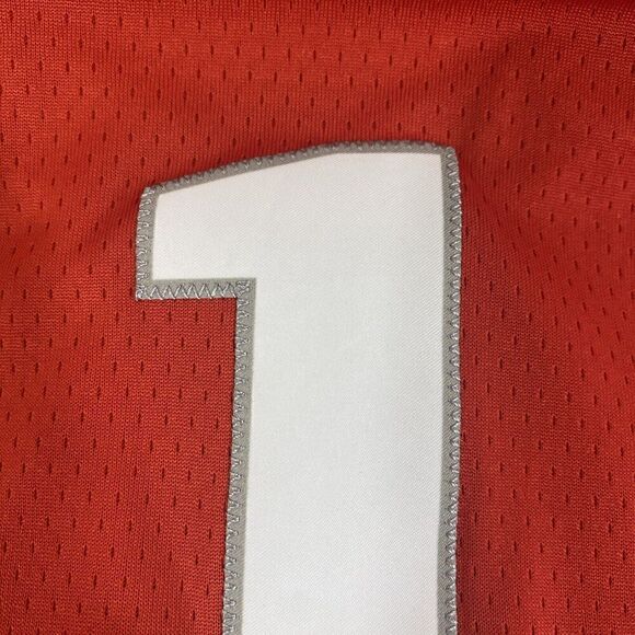 Ohio State Buckeyes Jersey Mens Large Red #1 Basketball Nike Dri Fit Elite Sewn - Picture 11 of 11